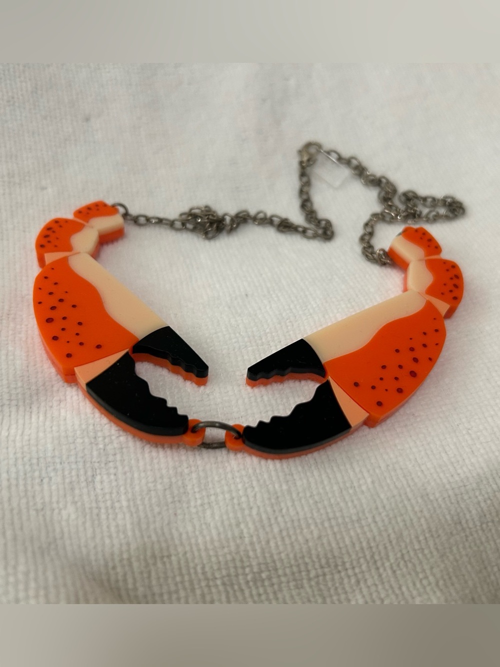 Lobster Crab Claw Acrylic Necklace